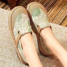 Load image into Gallery viewer, New Ethnic Style Lazy Fisherman Shoes Linen Comfortable Breathable Women's Shoes Retro Style Soft Sole Cloth Shoes
