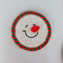 Load image into Gallery viewer, Hand-crocheted Christmas Coaster Wool Love Apple Coaster Christmas Gift
