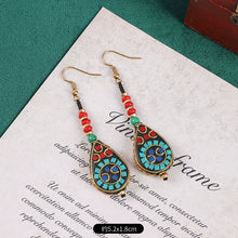 Load image into Gallery viewer, Nepalese Tibetan Woven Earrings Original Design Ethnic Style Long Tassel Earrings Tibetan Exotic Retro Earrings
