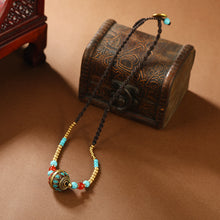 Load image into Gallery viewer, Retro Tibetan Nepalese Bead Necklace Ethnic Style Woven Collar Chain

