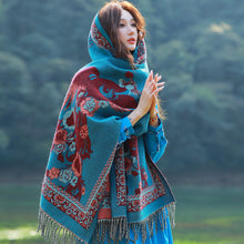 Load image into Gallery viewer, Retro Ethnic Grassland Tibet Blanket Shawl Thick Scarf
