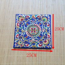 Load image into Gallery viewer, Ethnic Style Embroidery Placemat Yi Fabric Embroidery Heat Insulation Mat Tea Square Mat Table Coffee Table Anti-scalding and Non-slip Mat
