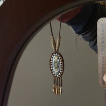 Load image into Gallery viewer, New Tibetan Ethnic Style Retro Old Ceramic Niche Design Art Necklace Sweater Chain
