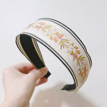 Load image into Gallery viewer, Ethnic Style Embroidery Headband, Retro Hair Accessories, Knotted in The Middle, Wide Edge Headband
