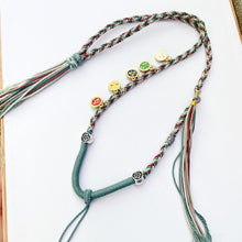 Load image into Gallery viewer, Tibetan Ethnic Style, Five-way God of Wealth Pendant Rope, Thangka Lanyard, Hand-woven Color Necklace Rope
