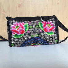Load image into Gallery viewer, Ethnic Style Classic Embroidery Bag, Three-layer Zipper Bag, Cross-body Embroidery Small Bag
