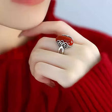 Load image into Gallery viewer, Nanhong Agate Rose S925 Silver Ring Women's 2026 New Popular Niche Design Ethnic Style Index Finger Ring
