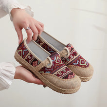 Load image into Gallery viewer, New Ethnic Style Lazy Fisherman Shoes Linen Comfortable Breathable Women's Shoes Retro Style Soft Sole Cloth Shoes
