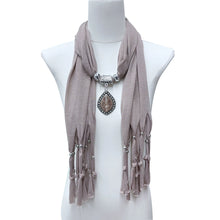 Load image into Gallery viewer, Alloy Jewelry Scarf, Pendant Scarf, Polyester Sweat Cloth 180x40 Women&#39;s Autumn and Winter Scarf
