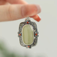 Load image into Gallery viewer, 925 Silver Retro New Jade Egg Surface Sachet Pendant Can Be Opened Pendant Necklace Light Luxury Versatile Premium
