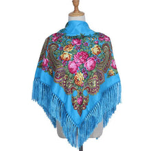 Load image into Gallery viewer, Retro Printed Scarf Winter Boho Shawl Autumn And Winter Warm Cotton Russian Women&#39;S Shawl Ethnic Style Tassel Scarf Shawl 1pc
