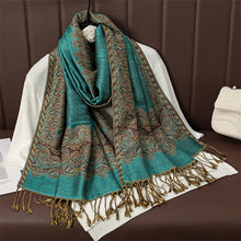 Load image into Gallery viewer, Luxury Brand Autumn Cashmere Pashmina Shawl Lady Wrap Warm Winter Scarves Design Print Female Foulard Cotton Stoles Scarf 2023
