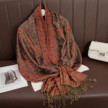 Load image into Gallery viewer, Luxury Brand Autumn Cashmere Pashmina Shawl Lady Wrap Warm Winter Scarves Design Print Female Foulard Cotton Stoles Scarf 2023
