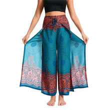 Load image into Gallery viewer, Women's Boho Palazzo Pants Wide Leg Yoga Wrap Tie Up Waistband Beach Cover Up Trousers Rayon Soft Breathable Loose Pants
