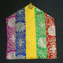 Load image into Gallery viewer, Colorful Buddhist Scripture Storage Bag Organizer Handicrafts Embroidery Satin Button Bag Good Luck Tibetan Home Gift Decorative
