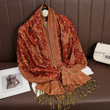 Load image into Gallery viewer, Luxury Brand Autumn Cashmere Pashmina Shawl Lady Wrap Warm Winter Scarves Design Print Female Foulard Cotton Stoles Scarf 2023
