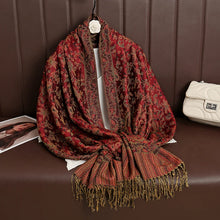 Load image into Gallery viewer, Luxury Brand Autumn Cashmere Pashmina Shawl Lady Wrap Warm Winter Scarves Design Print Female Foulard Cotton Stoles Scarf 2023
