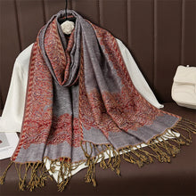Load image into Gallery viewer, Luxury Brand Autumn Cashmere Pashmina Shawl Lady Wrap Warm Winter Scarves Design Print Female Foulard Cotton Stoles Scarf 2023
