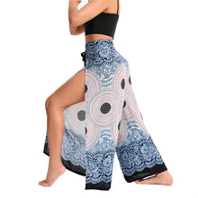 Load image into Gallery viewer, Women's Boho Palazzo Pants Wide Leg Yoga Wrap Tie Up Waistband Beach Cover Up Trousers Rayon Soft Breathable Loose Pants
