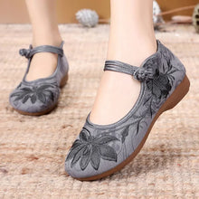 Load image into Gallery viewer, Women Retro High Quality Red Embroidery Ballet Shoes Lady Casual Sweet White Anti Skid Hemp Flat Shoes Zapatos Mujer E6184x
