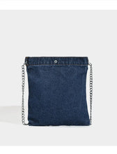 Load image into Gallery viewer, Embroidered Flowers Women Cowboy Shoulder Bag Fashion Chain Ladies Messenger Bags Denim Handbag Personality Trend Student Bag
