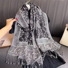 Load image into Gallery viewer, Luxury Brand Autumn Cashmere Pashmina Shawl Lady Wrap Warm Winter Scarves Design Print Female Foulard Cotton Stoles Scarf 2023
