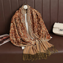 Load image into Gallery viewer, Luxury Brand Autumn Cashmere Pashmina Shawl Lady Wrap Warm Winter Scarves Design Print Female Foulard Cotton Stoles Scarf 2023
