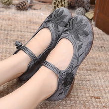 Load image into Gallery viewer, Women Retro High Quality Red Embroidery Ballet Shoes Lady Casual Sweet White Anti Skid Hemp Flat Shoes Zapatos Mujer E6184x
