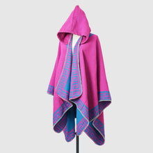 Load image into Gallery viewer, New Fine Ladies' Shawl Scarf with Geometric Pattern Borders Hooded Wrap Shawl Autumn Winter outdoor Travel Stylish Women
