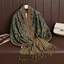 Load image into Gallery viewer, Luxury Brand Autumn Cashmere Pashmina Shawl Lady Wrap Warm Winter Scarves Design Print Female Foulard Cotton Stoles Scarf 2023
