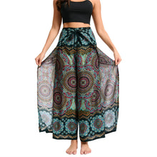 Load image into Gallery viewer, Women's Boho Palazzo Pants Wide Leg Yoga Wrap Tie Up Waistband Beach Cover Up Trousers Rayon Soft Breathable Loose Pants
