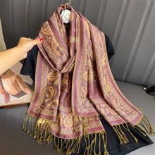 Load image into Gallery viewer, Luxury Brand Autumn Cashmere Pashmina Shawl Lady Wrap Warm Winter Scarves Design Print Female Foulard Cotton Stoles Scarf 2023
