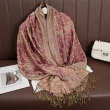 Load image into Gallery viewer, Luxury Brand Autumn Cashmere Pashmina Shawl Lady Wrap Warm Winter Scarves Design Print Female Foulard Cotton Stoles Scarf 2023
