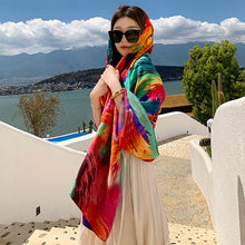 Load image into Gallery viewer, Fashion Women Beach Scarf Bohemia Flower Summer Hijab Shawls and Wraps Female Foulard Echarpe Designer Pashmina Bandana 2023
