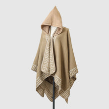 Load image into Gallery viewer, New Fine Ladies' Shawl Scarf with Geometric Pattern Borders Hooded Wrap Shawl Autumn Winter outdoor Travel Stylish Women

