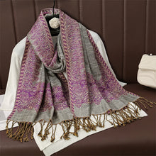 Load image into Gallery viewer, Luxury Brand Autumn Cashmere Pashmina Shawl Lady Wrap Warm Winter Scarves Design Print Female Foulard Cotton Stoles Scarf 2023

