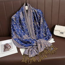 Load image into Gallery viewer, Luxury Brand Autumn Cashmere Pashmina Shawl Lady Wrap Warm Winter Scarves Design Print Female Foulard Cotton Stoles Scarf 2023
