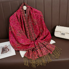 Load image into Gallery viewer, Luxury Brand Autumn Cashmere Pashmina Shawl Lady Wrap Warm Winter Scarves Design Print Female Foulard Cotton Stoles Scarf 2023
