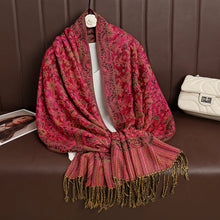 Load image into Gallery viewer, Luxury Brand Autumn Cashmere Pashmina Shawl Lady Wrap Warm Winter Scarves Design Print Female Foulard Cotton Stoles Scarf 2023
