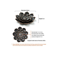 Load image into Gallery viewer, Incense Stick Holder Alloy Lotus Line Incense Burner Yoga Sage Sandalwood Coil Base Bronze Crafs Home Decor Christmas Gift
