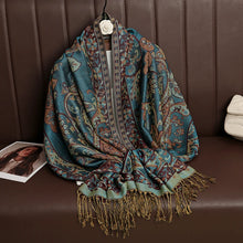 Load image into Gallery viewer, Luxury Brand Autumn Cashmere Pashmina Shawl Lady Wrap Warm Winter Scarves Design Print Female Foulard Cotton Stoles Scarf 2023
