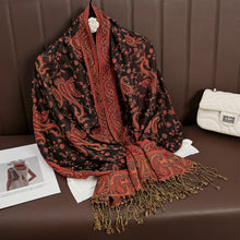 Load image into Gallery viewer, Luxury Brand Autumn Cashmere Pashmina Shawl Lady Wrap Warm Winter Scarves Design Print Female Foulard Cotton Stoles Scarf 2023
