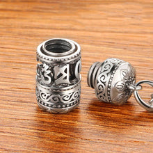 Load image into Gallery viewer, Silver Six Character True Word Pendant Can Open The Gawu Box Necklace for Men and Women Chinese Style Jewelry Rotatable

