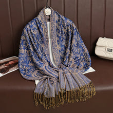 Load image into Gallery viewer, Luxury Brand Autumn Cashmere Pashmina Shawl Lady Wrap Warm Winter Scarves Design Print Female Foulard Cotton Stoles Scarf 2023
