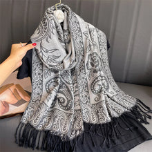 Load image into Gallery viewer, Luxury Brand Autumn Cashmere Pashmina Shawl Lady Wrap Warm Winter Scarves Design Print Female Foulard Cotton Stoles Scarf 2023
