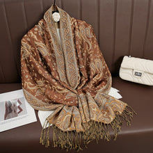 Load image into Gallery viewer, Luxury Brand Autumn Cashmere Pashmina Shawl Lady Wrap Warm Winter Scarves Design Print Female Foulard Cotton Stoles Scarf 2023
