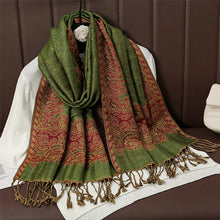Load image into Gallery viewer, Luxury Brand Autumn Cashmere Pashmina Shawl Lady Wrap Warm Winter Scarves Design Print Female Foulard Cotton Stoles Scarf 2023

