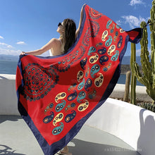 Load image into Gallery viewer, Fashion Women Beach Scarf Bohemia Flower Summer Hijab Shawls and Wraps Female Foulard Echarpe Designer Pashmina Bandana 2023
