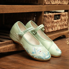 Load image into Gallery viewer, Sapatos Femininas Women Fashion Sweet Light Weight Embroidery Buckle Strap Flat Shoes Lady Casual Dance Shoes Ga296
