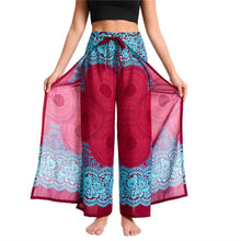 Load image into Gallery viewer, Women's Boho Palazzo Pants Wide Leg Yoga Wrap Tie Up Waistband Beach Cover Up Trousers Rayon Soft Breathable Loose Pants
